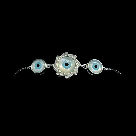 Evil Eye 92.5 Sterling Silver Flexi Bracelet